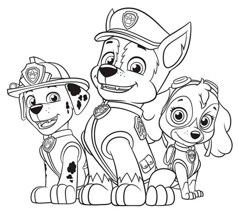 galería de dibujos de la patrulla canina para imprimir y colorear
