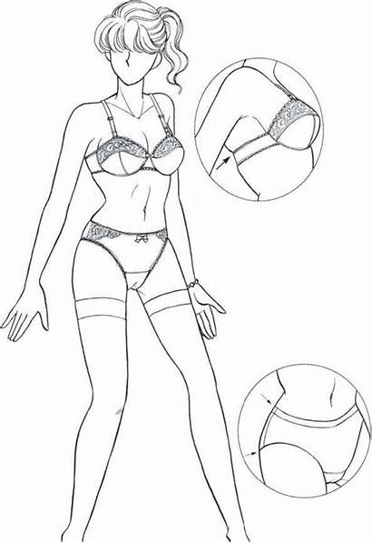 Underwear Female Bathing Figure Drawing Suits Anime