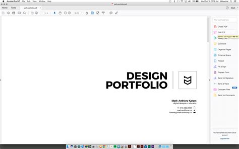 Create a PDF Portfolio Using Adobe Illustrator - mark-anthony.ca