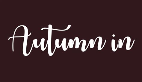 Autumn In November Free Font