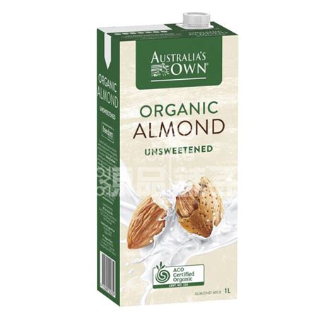 Australias Own Almond Milk Unsweetened 1lt Frozen Food Best