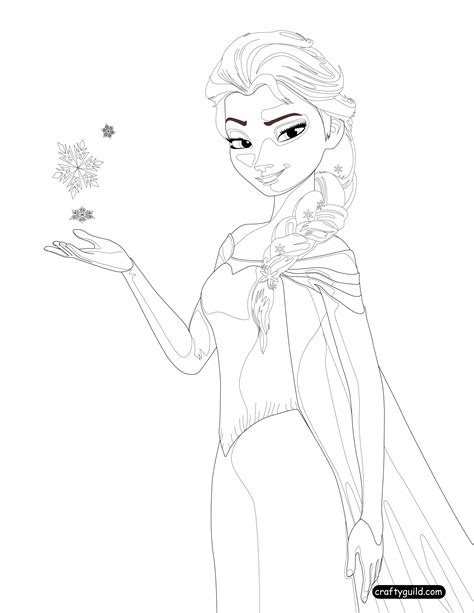This frozen elsa and anna awesome elsa frozen coloring pages easy is taken from : Queen Elsa Coloring Page 1