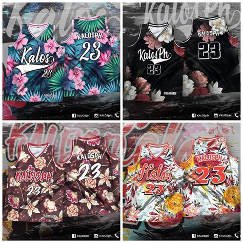 Kalos Basketball Jersey Sando Floral Edition Shopee Philippines