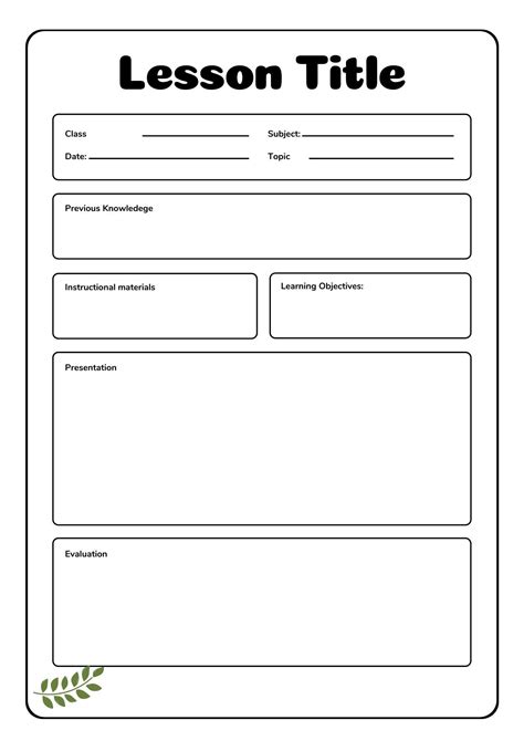 This LESSON PLAN TEMPLATE Lesson Plan Planner Printable Academic