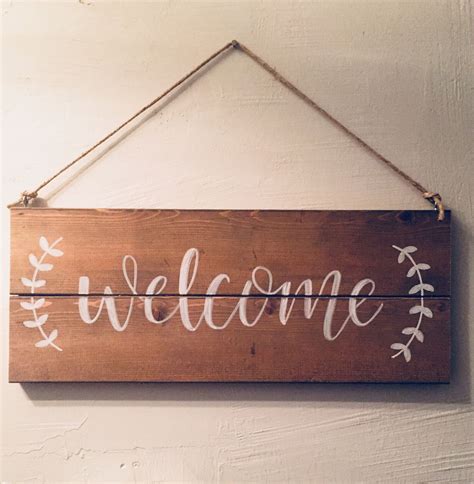 Rustic Welcome Sign Novelty Sign Welcome Sign Signs