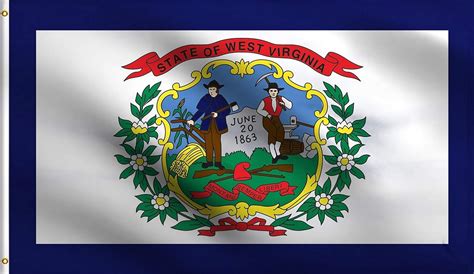 Dmse West Virginia State Flag 3x5 Ft Foot 100 Polyester