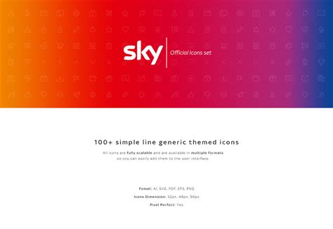 Sky Official Icons Set On Behance