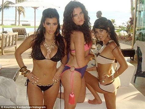 Kim Kourtney And Khloe Kardashian Are Unrecognisable In Throwback
