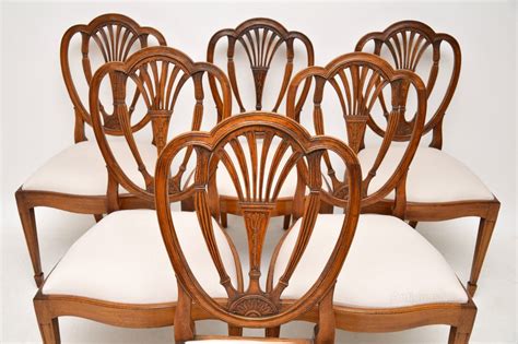6 Antique Mahogany Sheraton Style Dining Chairs Antiques Atlas