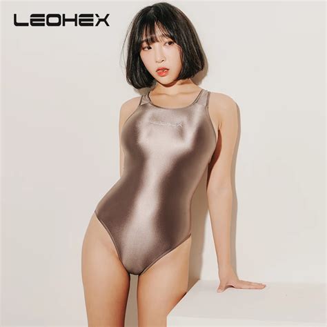 Leohex Sexy Women Japanese Swimwear Sexy High Cut One Piece Female
