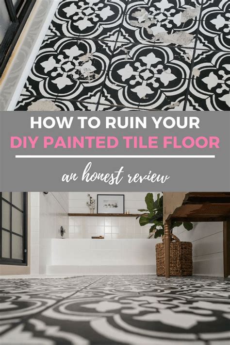 While you can paint any ceramic kitchen tile, there are certain spots where paint is more likely to hold up. How to Ruin your DIY Painted Tile Floor | Painting tile ...