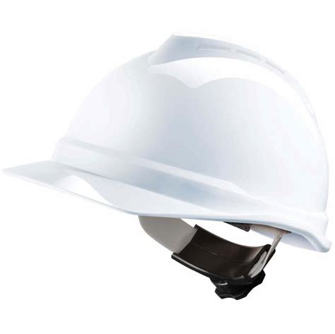 Msa V Gard Construction Worker Helmet With Ventilation And Slide