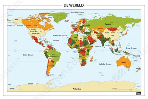 Digitale Wereldkaart Staatkundig 313 Kaarten En Atlassennl