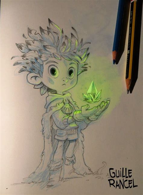 Guille Rancel Character Drawing Drawings Glowing Art
