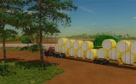 Trailer Bi Train Cotton Bales Autoload V10 Fs22 Farming Simulator 22