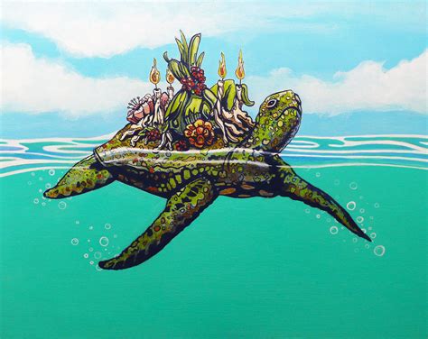 The Hawaiian Green Sea Turtle Or Honu
