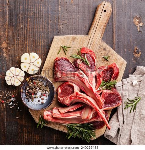 Raw Fresh Lamb Meat Ribs Seasonings Stock Photo 240299455 Shutterstock