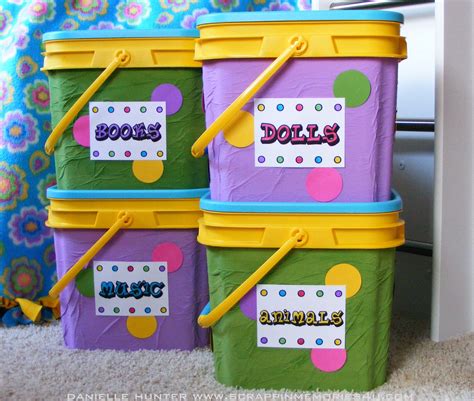 Snap And Scrap Kids Craft Idea Upcycled Toy Storage Containers
