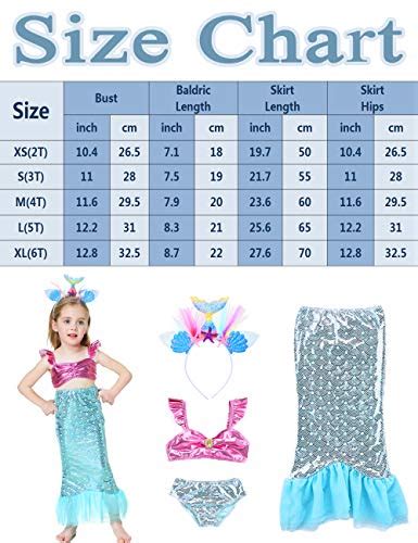 Lopbraa Mermaid Costume For Girls Little Mermaid Princess Skirt Dress