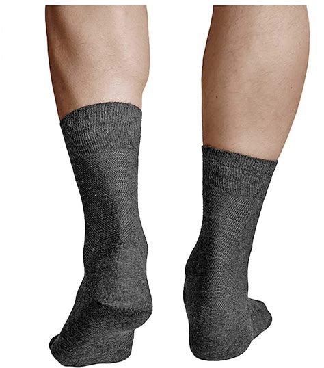 Vitsocks Mens Linen Cotton Breathable Summer Socks 3 Pairs Thin