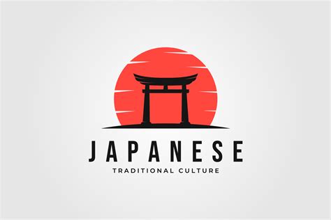 Torii Logo Japanese Culture Symbol Graphic By Lawoel · Creative Fabrica