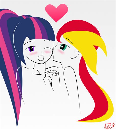 Twilight Sparkle And Sunset Shimmer Romance By Blackwater627 On Deviantart