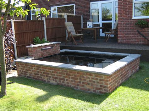 Having a koi pond that is either inaccessible or hidden defeats to the reason why you installed a koi pond in the first place! brick built pond - Google Search | Pond design, Outdoor ...