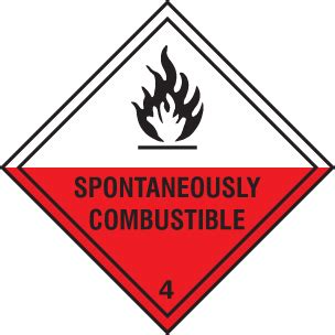 Hazard Label Spontaneously Combustible SSP Print Factory
