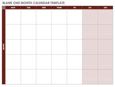 Blank Monthly Calendar Template Pdf You Have Several Options To