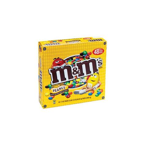 Mandms Candy Packs Peanut 48 Piece Box Candy Warehouse