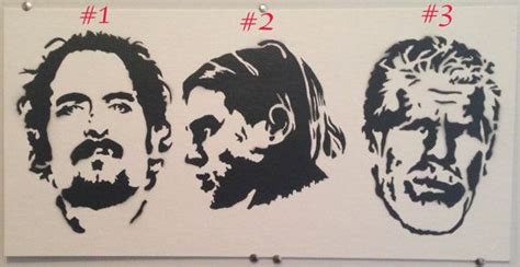 Sons Of Anarchy Stencil Sons Of Anarchy Trio Stencil Art Canvas
