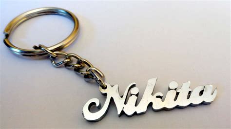 Designer Personal Name Keychain Handcarved Key Chain Unique