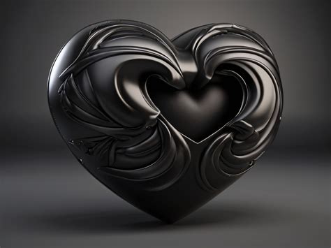 3d Render Of Black Heart Free Stock Photo Public Domain Pictures