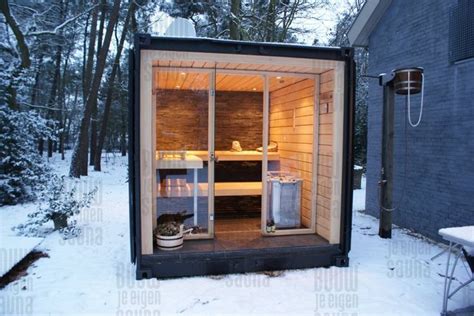 Gartensauna Schwarz Holz Glass Sauna Design Outdoor Sauna Container