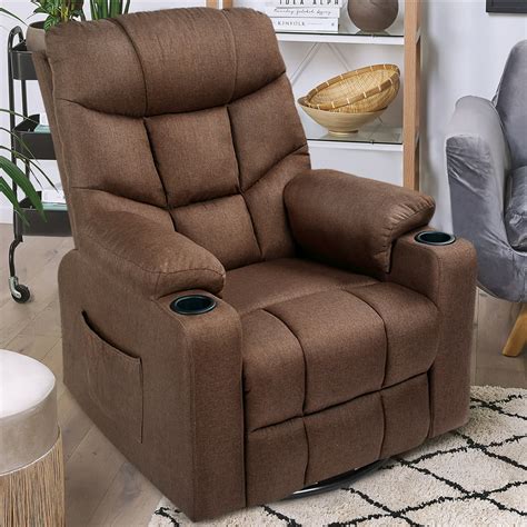 Danrelax Fabric Massage Recliner Chair Ergonomic Lounge Vibrating