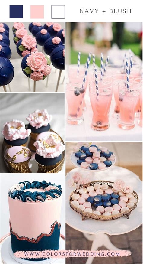 ️ 20 Classic Pink And Navy Blue Wedding Color Ideas 2024