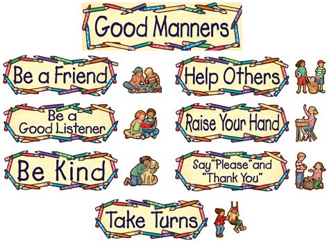 Good Manners Mini Bulletin Board From Susan Winget Tcr4297 Teacher