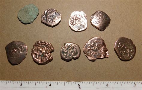 1600s Spanish Coins Treasure Of 9 Pieces King Philip Iv Antique