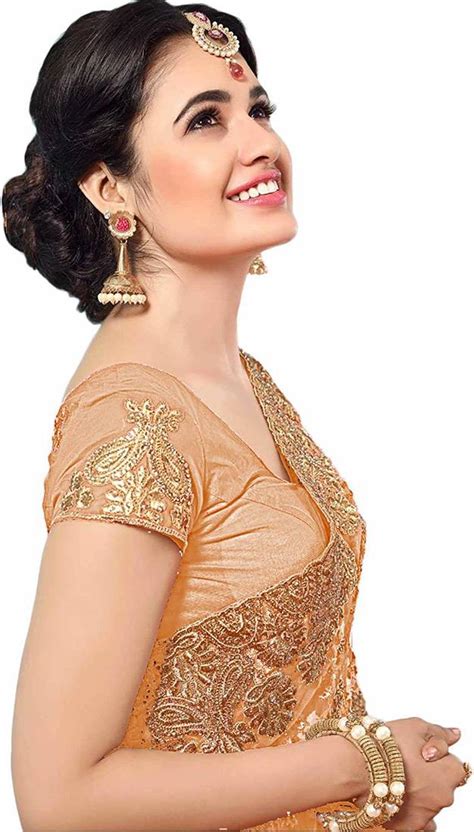 Beige Embroidered Net Saree With Blouse Tiana Creation 3036346
