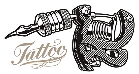 Vector illustration of a tattoo machine 560867 Vector Art at Vecteezy