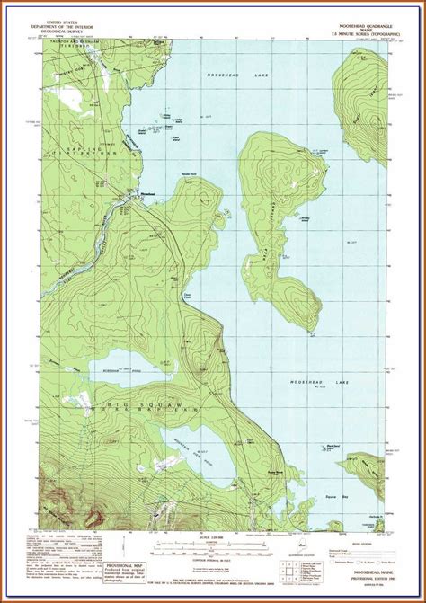 Moosehead Lake Maine Depth Map Map Resume Examples A19xkma24k