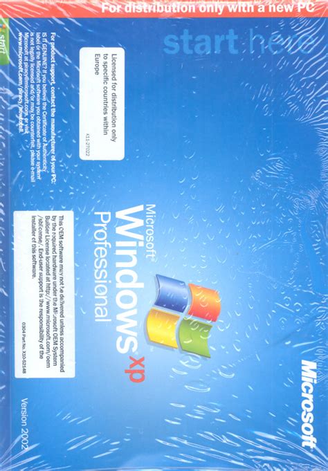 Microsoft Windows Xp Professional Oem Software Computing History