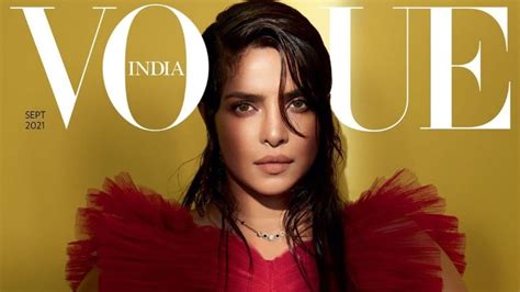 Priyanka Chopra Poses In Red For Vogue Magazines Cover See Her Photos News18