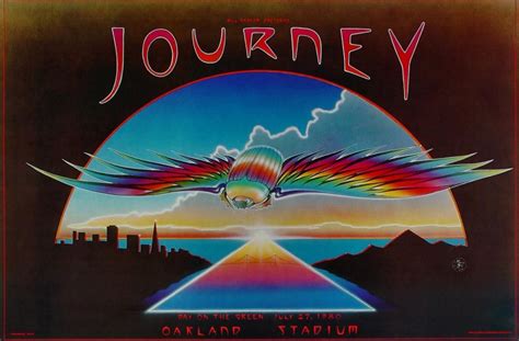 Journey Vintage Concert Poster From Oakland Coliseum Stadium Jul 27