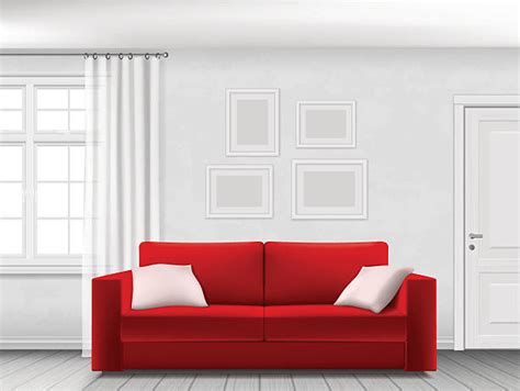 Background Of Modern Minimalist Living Room Leather Sofa Illustrations