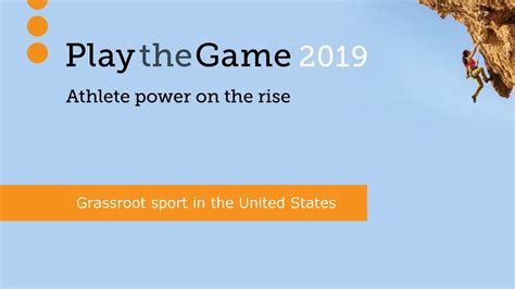 Play The Game 2019 Grassroots Sport In The United States Youtube