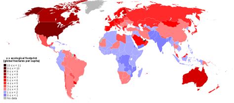 Countries in the world, official names, english country names, french country names, pays du monde, local country name. File:World map of countries by ecological footprint (2007 ...