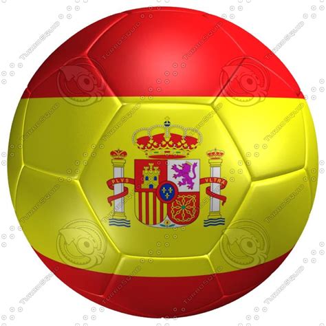 3ds Max Soccer Ball Spain Flag