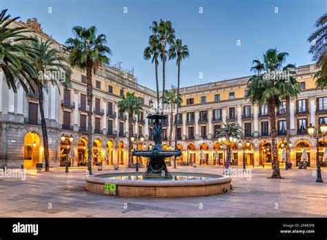 Plaza Real Or Placa Reial Barcelona Catalonia Spain Stock Photo Alamy