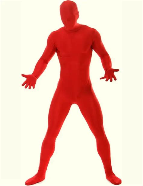 Red Spandex Full Body Zentai Suit Fullbody Halloween Suitperformance